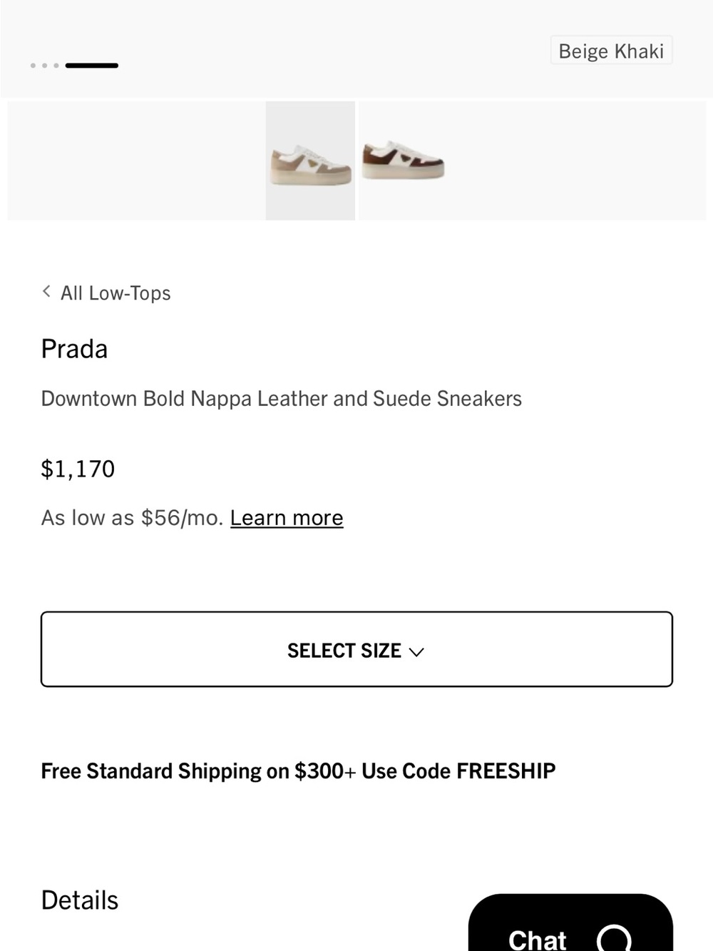 Prada Beige and Khaki Low-Top Leather & Suede Sneakers